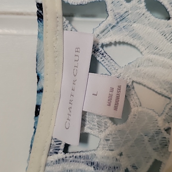 NWT Charter Club Ladies Open Cut Blouse (L) - Picture 2 of 8